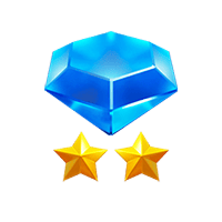 Diamond 2C VIP status badge with two stars