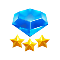 Blue Diamond 3 carats gem with 3 stars