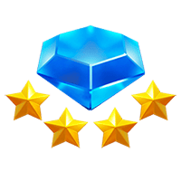 Blue Diamond 4 carats gem with 4 stars