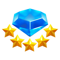 Blue Diamond 5 carats gem with 5 stars