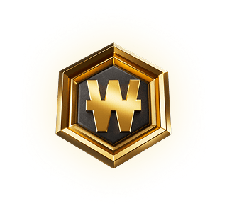 Gold hexagonal Winamax VIP badge