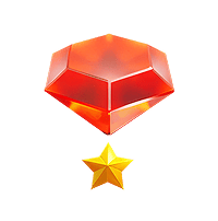 Red Diamond 1 carat gem with 1 star