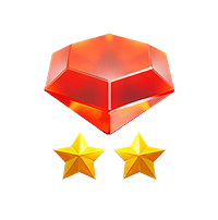 Red Diamond 2 carats gem with 2 stars