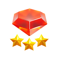 Red Diamond 3C VIP status badge with three stars