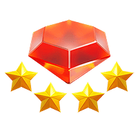Red Diamond 4 carats gem with 4 stars