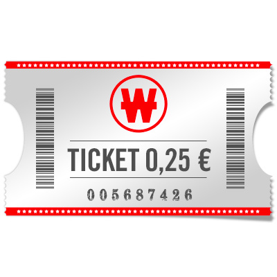 Ticket 0,25 €