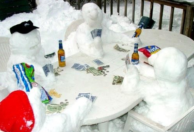 Snowmen poker