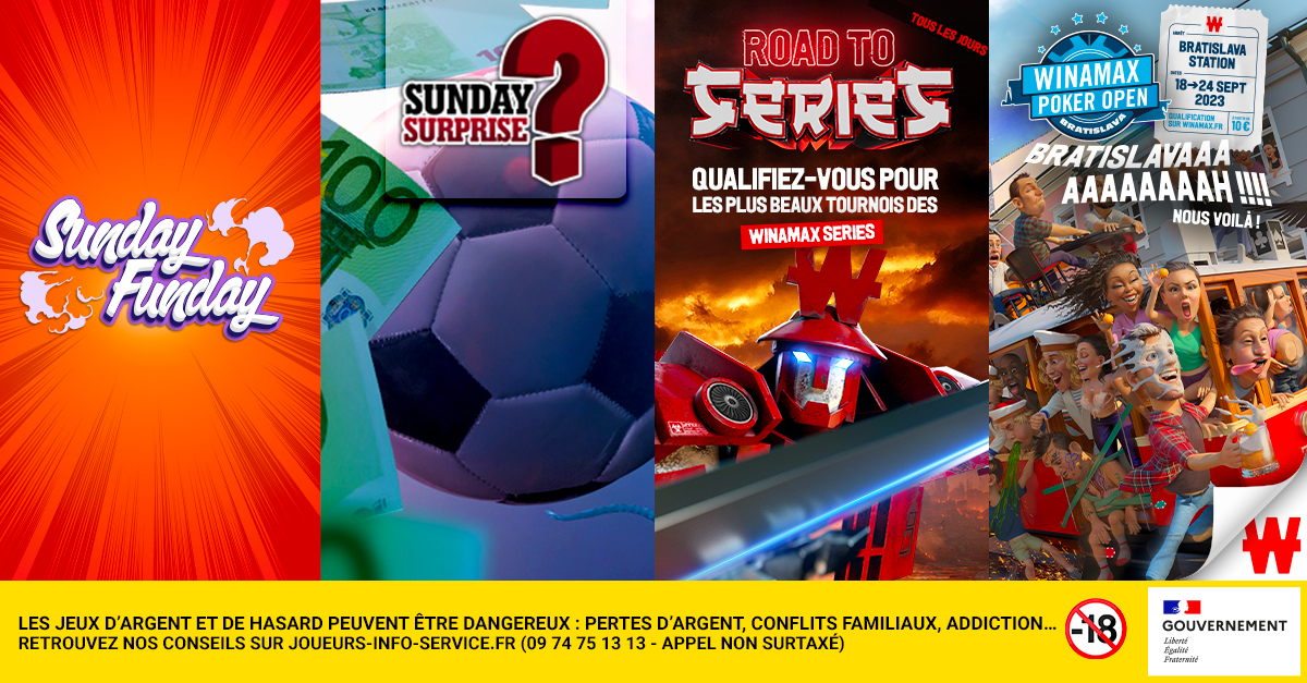 Votre weekend sur Winamax Actualité Winamax