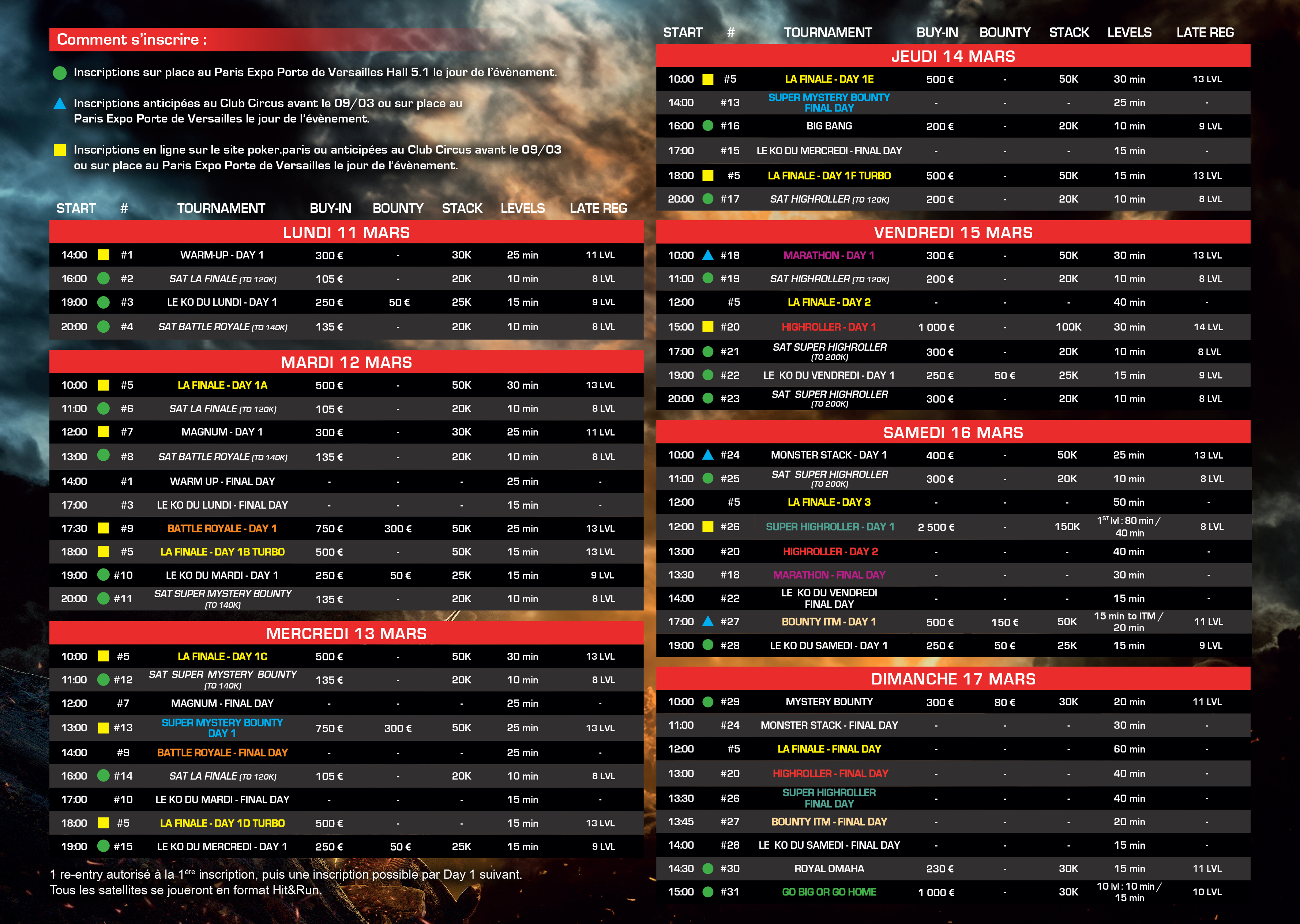 Programme Grande Finale du Winamax Poker Tour