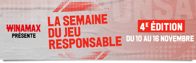 Du 10 au 16 novembre : la Semaine du Jeu Responsable sur Winamax